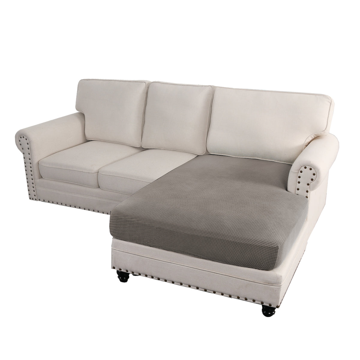 Smarcute Sectional Sofa Couch Lounge Chaise Cushion Seat Cover