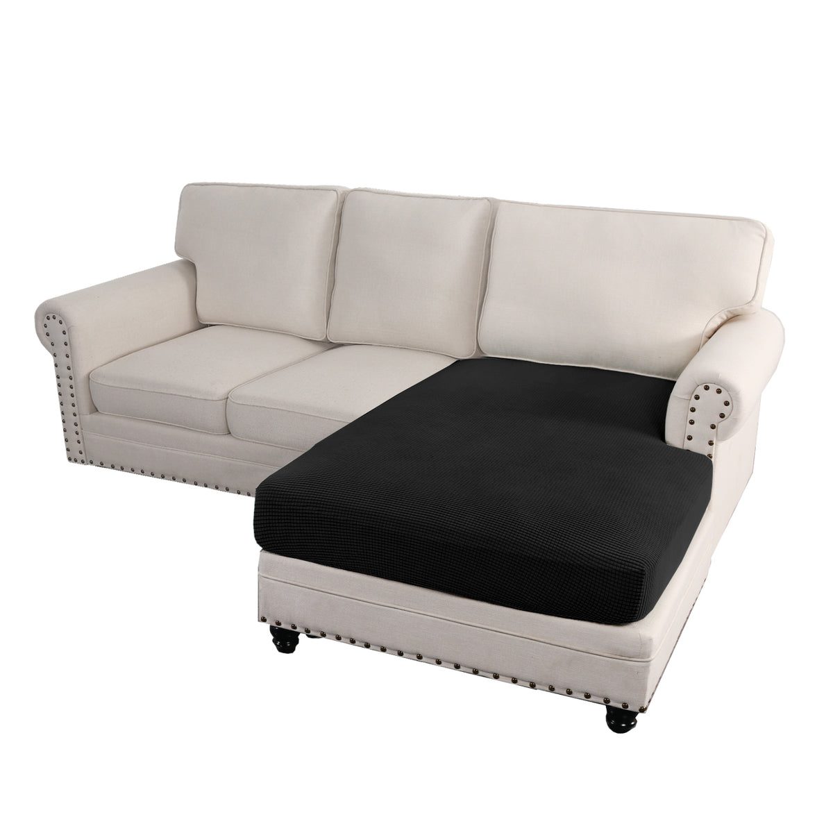 Smarcute Sectional Sofa Couch Lounge Chaise Cushion Seat Cover