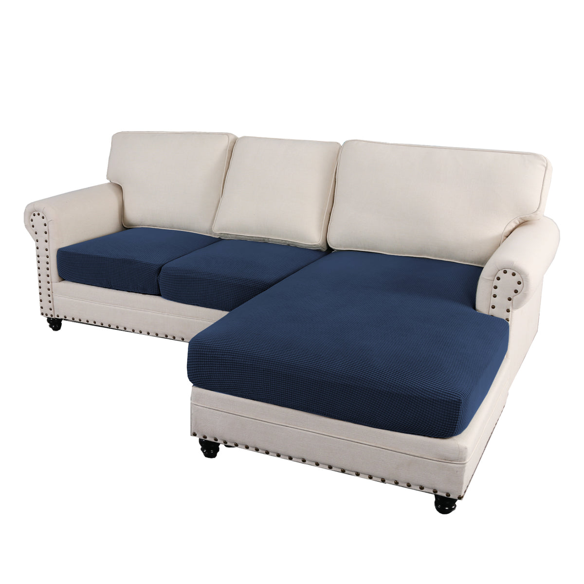 Smarcute L-shaped Sectional Sofa Covers Couch Lounge Cushion Cover