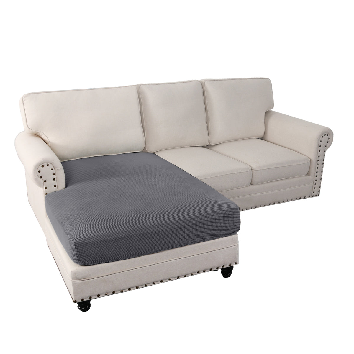 Smarcute Sectional Sofa Couch Lounge Chaise Cushion Seat Cover