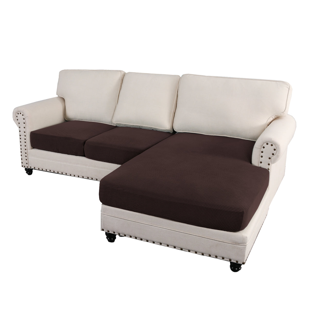 Smarcute L-shaped Sectional Sofa Covers Couch Lounge Cushion Cover
