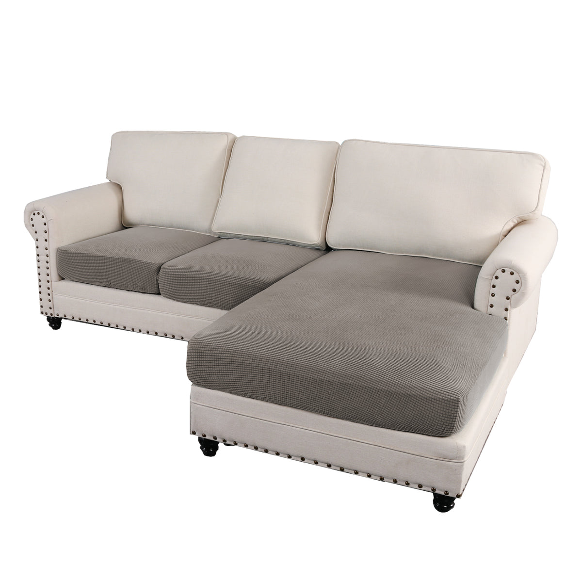 Smarcute L-shaped Sectional Sofa Covers Couch Lounge Cushion Cover