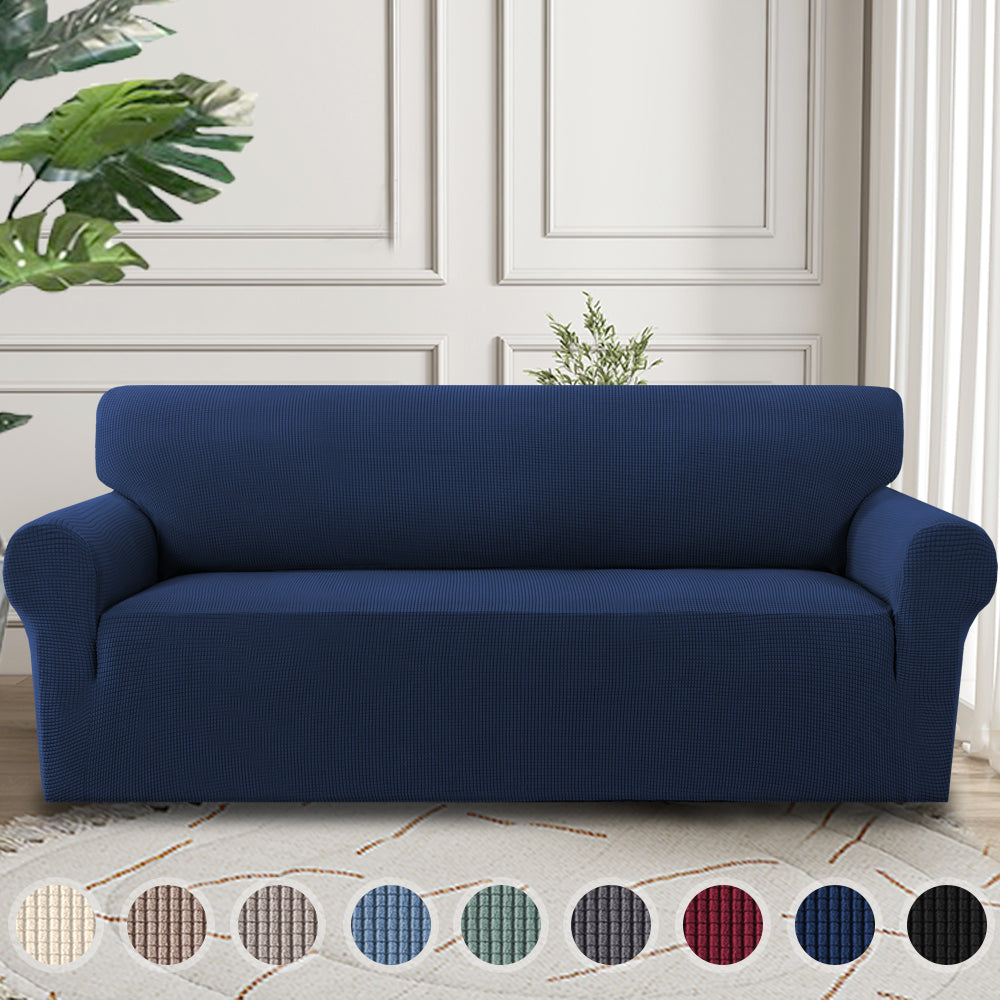 Smarcute Stretch Couch Cover Sofa Cover Slip Cover 1 piece Full Protect Thick Soft 1/2/3/4 Seater